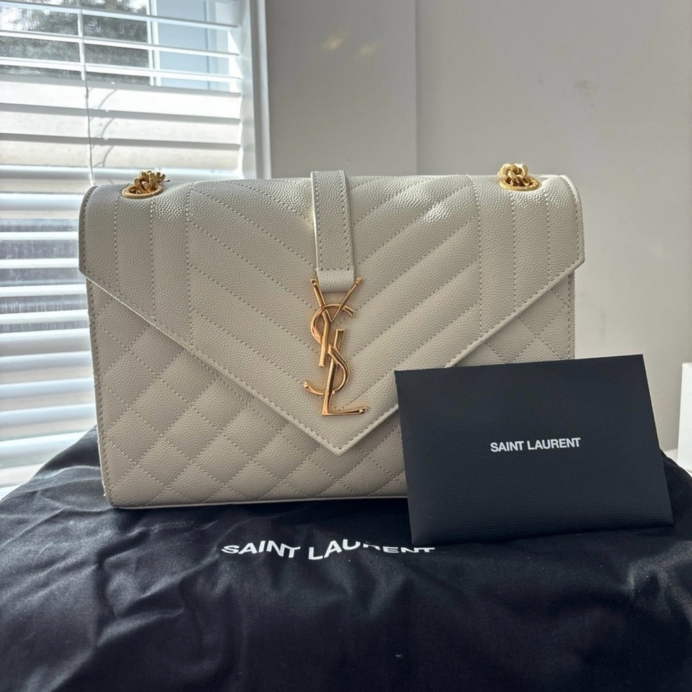 Ysl medium envelope triquilt bag